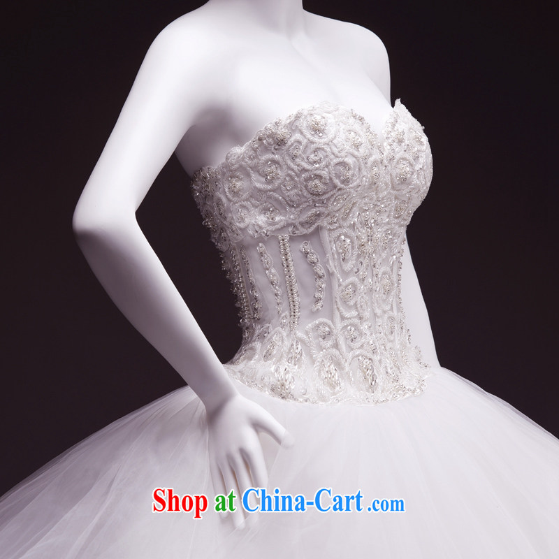 Garden spring New Products wedding dresses new 2015 drill tail winter thick smears chest lace tied with white 173 - M, garden, shopping on the Internet