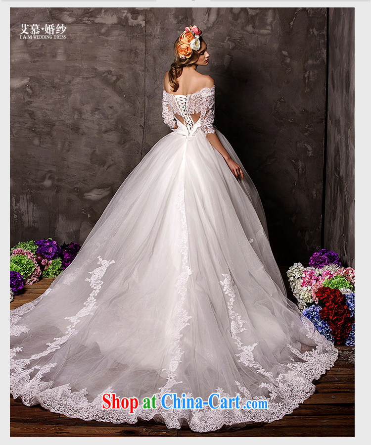 On the wedding dresses new 2015 spring and winter, according to long-sleeved one shoulder lace shaggy skirts trailing white L pictures, price, brand platters! Elections are good character, the national distribution, so why buy now enjoy more preferential! Health