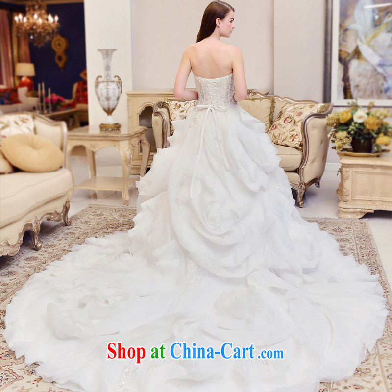 Garden wedding dresses new 2015 winter wiped chest white lace stylish tail tied with royal wedding-tail 60 CM 173 - M, garden, shopping on the Internet