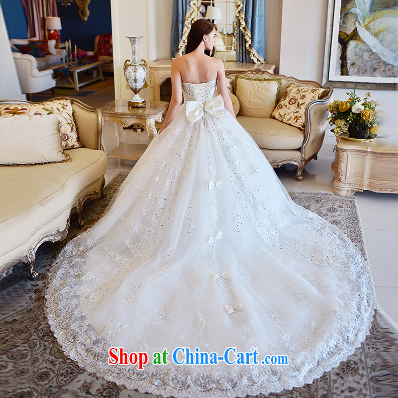 Garden wedding dresses new 2015 Winter Fashion Korean shaggy dress drill sweet tie-erase chest wedding tail 150 173 cm - M, garden, shopping on the Internet
