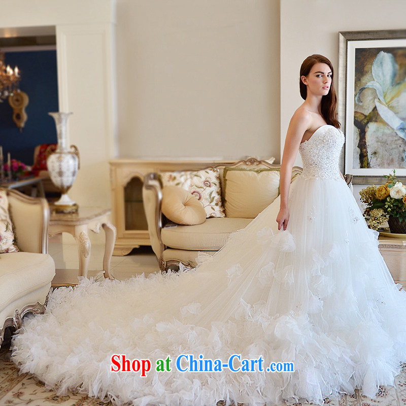 2015 MTF full chamber, autumn and winter, the bare chest wedding dresses bridal wedding tie the tail wedding tail 100 173 cm - M, garden, shopping on the Internet