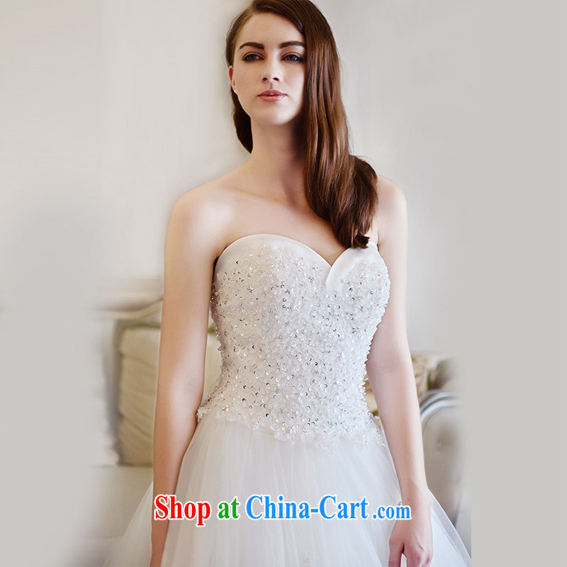 2015 MTF full chamber, autumn and winter, the bare chest wedding dresses bridal wedding tie the tail wedding tail 100 173 cm - M, garden, shopping on the Internet