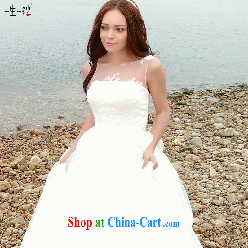 2015 new parquet drill wiped his chest by going out with graphics thin sexy shaggy dress wedding dresses adjustable lace straps 401401403 white XXL code 20 days pre-sale