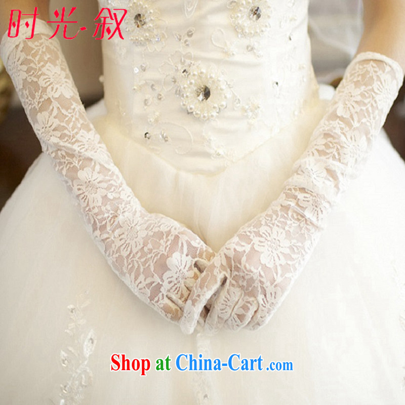 Time his new bride wedding gloves Long, silk gloves white wedding gloves Web yarn gloves wedding accessories