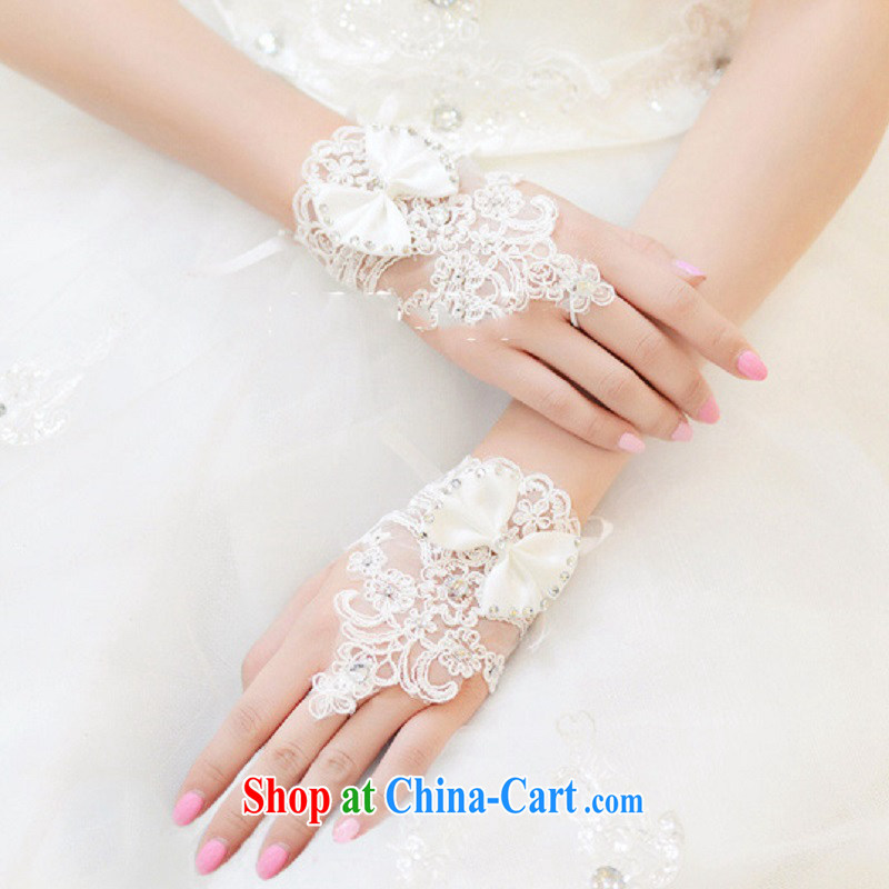 Time SYRIAN ARAB embroidery wood drill bow-tie short, bridal gloves lace inserts drill gloves 2015 new languages empty wedding gloves Korean-style terrace, time, and shopping on the Internet