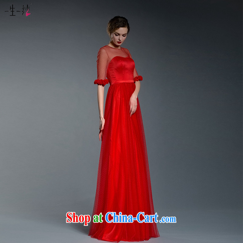 A yarn 2015 new bag shoulder bridal toast dress Summer Package 7 shoulder-sleeve stereo manual flowers 402401393 red XXL code 20 days pre-sale, a yarn, shopping on the Internet