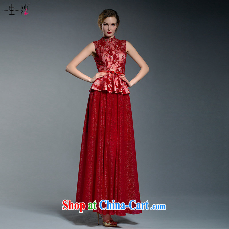 A yarn 2015 new bridal dresses summer removable split bows dress dresses 2015 new 402401395 red XXL code 20 days pre-sale