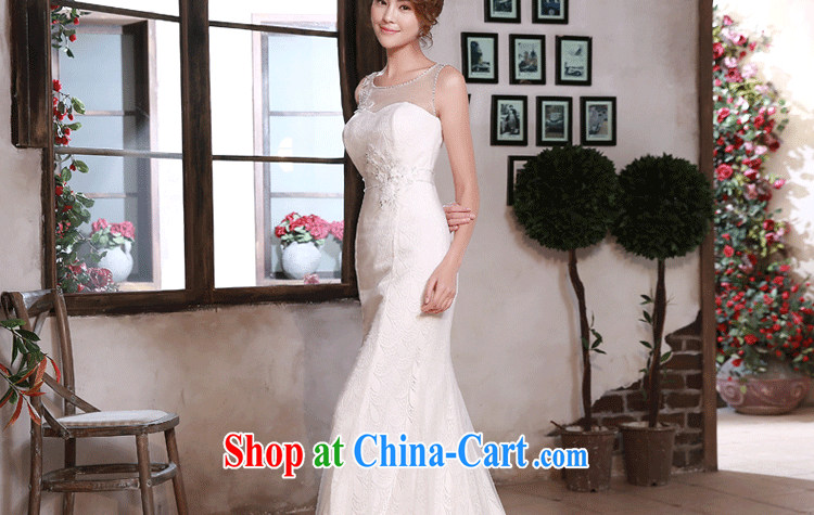 Honey, bride wedding dresses 2015 New Field shoulder collar crowsfoot cultivating Korean trendy, lace up wedding white M pictures, price, brand platters! Elections are good character, the national distribution, so why buy now enjoy more preferential! Health