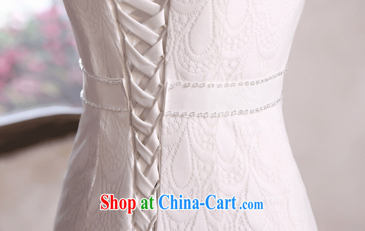 Honey, bride wedding dresses 2015 New Field shoulder collar crowsfoot cultivating Korean trendy, lace up wedding white M pictures, price, brand platters! Elections are good character, the national distribution, so why buy now enjoy more preferential! Health