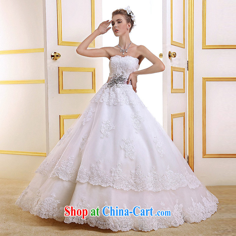The bride's wedding dresses 2015 new lace-tie wedding Diamond Wedding overseas big design A 510 with XL, the bride, shopping on the Internet