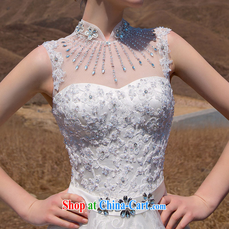 The bride 2015 Stylish retro wedding retro, for lace tail wedding luxury drill flash 573 made 25 Day Shipping, the bride, shopping on the Internet