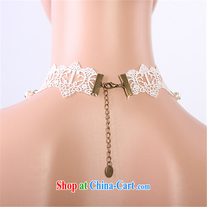 2015 Han Park (cchappiness) bride white lace-beads plain manual original retro collarbone neck chain jewelry with white marriage, Han Park (cchappiness), online shopping