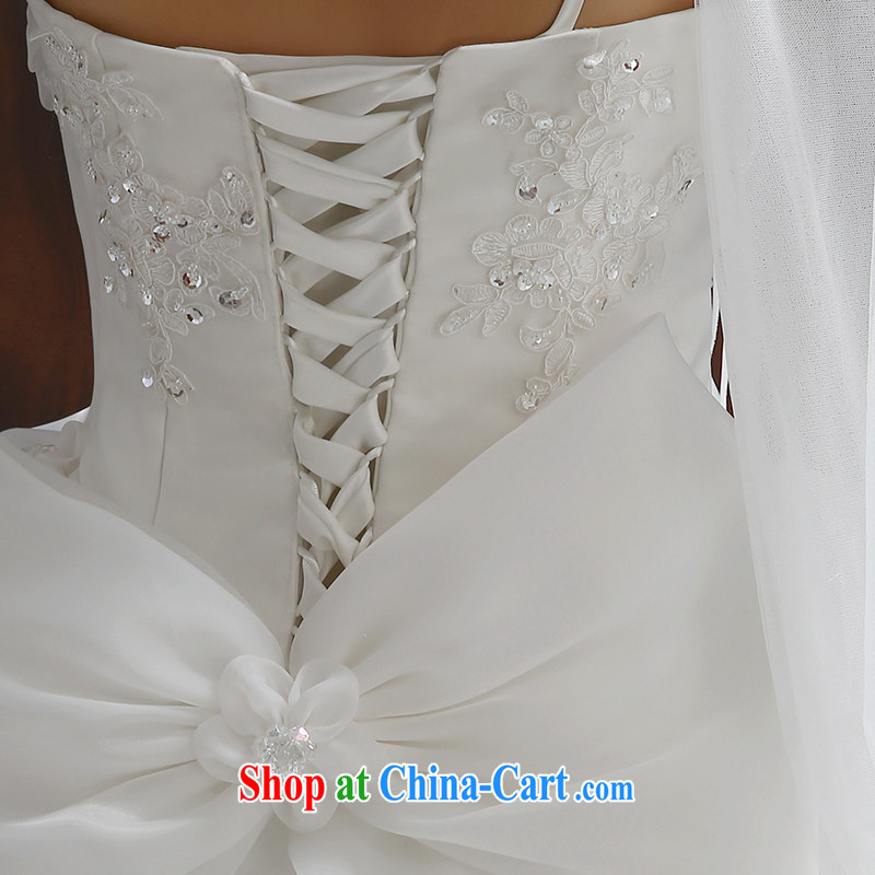 Su Wu edge 2015 new single shoulder flowers with Wedding Video thin white tail wedding dresses shaggy dress white tail XL, Su Xiang, and, shopping on the Internet