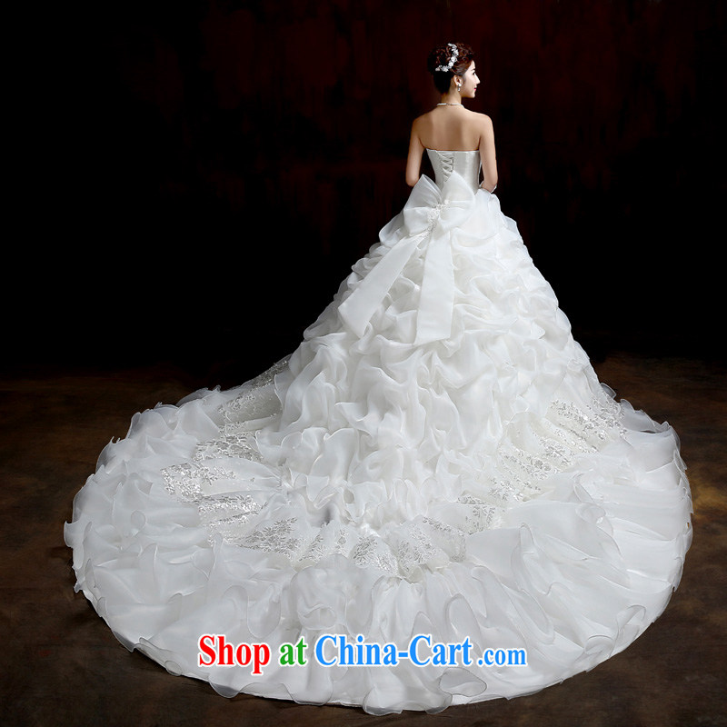Su Wu edge 2015 new erase chest Korean tail wedding bridal marriage video thin with stylish and tied with a large wedding white 3M tail XL, Su Xiang, and, shopping on the Internet