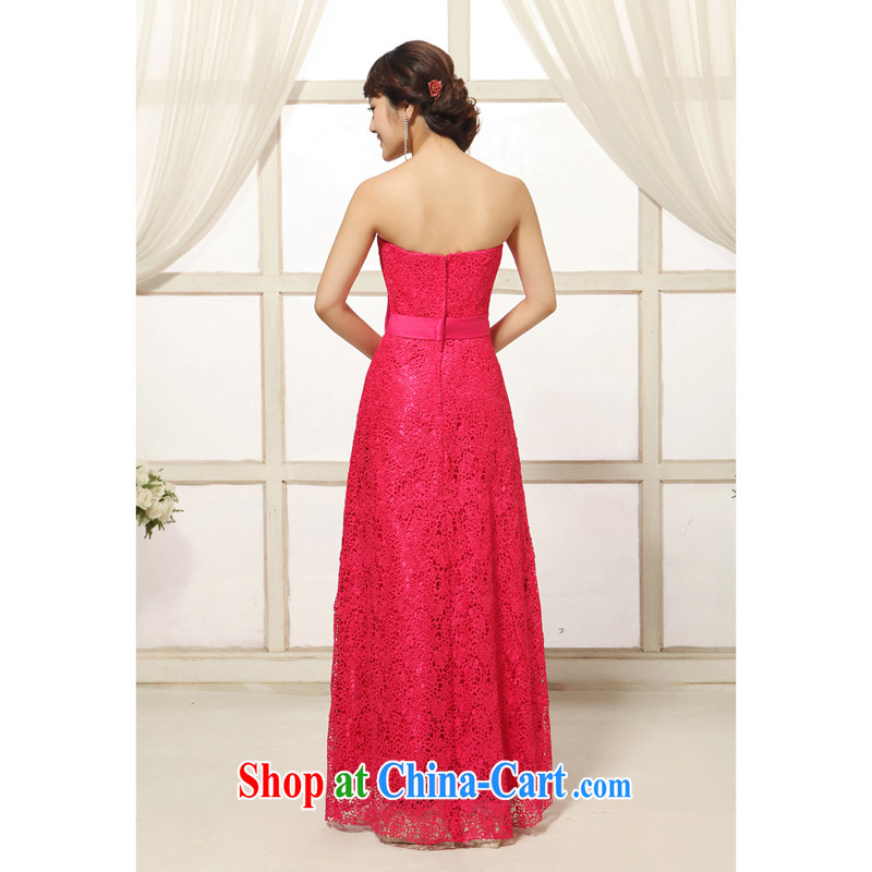 New red sweet bare chest long bridal Evening Dress toast stage the dress red custom, her spirit (Yanling), shopping on the Internet