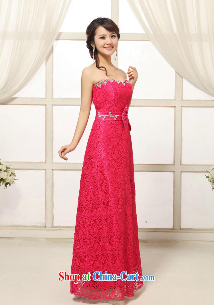 New red sweet Mary Magdalene chest long bridal evening dress uniform toast appearances dress red custom pictures, price, brand platters! Elections are good character, the national distribution, so why buy now enjoy more preferential! Health
