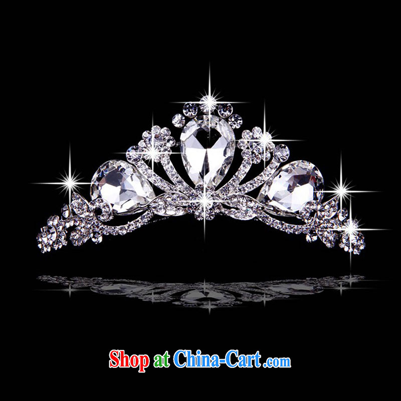 married love large Zircon Crown Deluxe crystal ornaments the comb water drill with Korean version of the greater Crown white, married love, shopping on the Internet