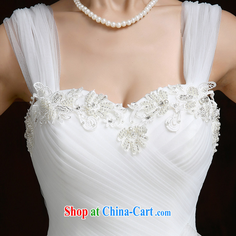 Su Wu edge 2015 New a yarn 3 through video thin the Field shoulder married women wedding dresses with shaggy dress white manual wedding white M, Su Xiang, and shopping on the Internet