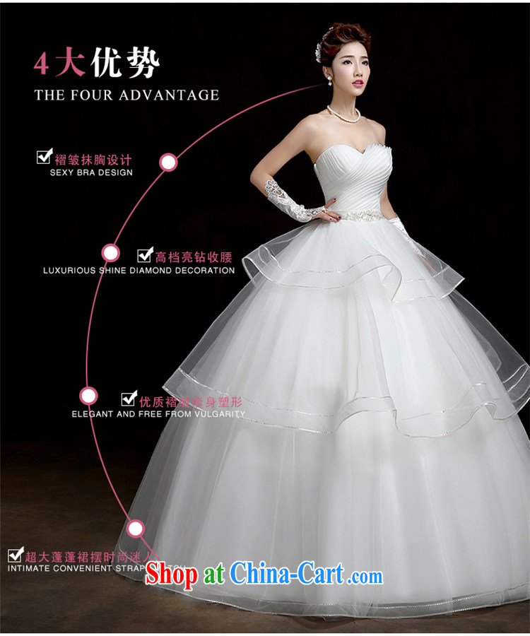 Su Wu edge new sweet retro tie-wiped off chest Korean Princess with winter brides new graphics thin wedding dresses white XL pictures, price, brand platters! Elections are good character, the national distribution, so why buy now enjoy more preferential! Health