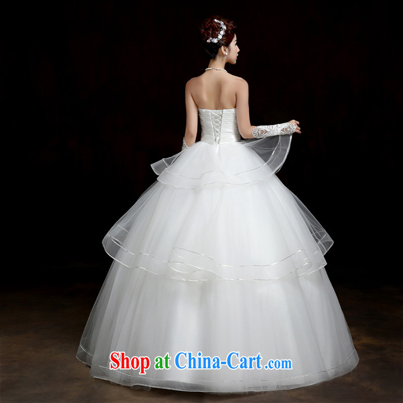 Su Wu edge new sweet retro tie-chest bare Korean Princess with winter brides new graphics thin wedding dresses white XL, Su Xiang, and, shopping on the Internet