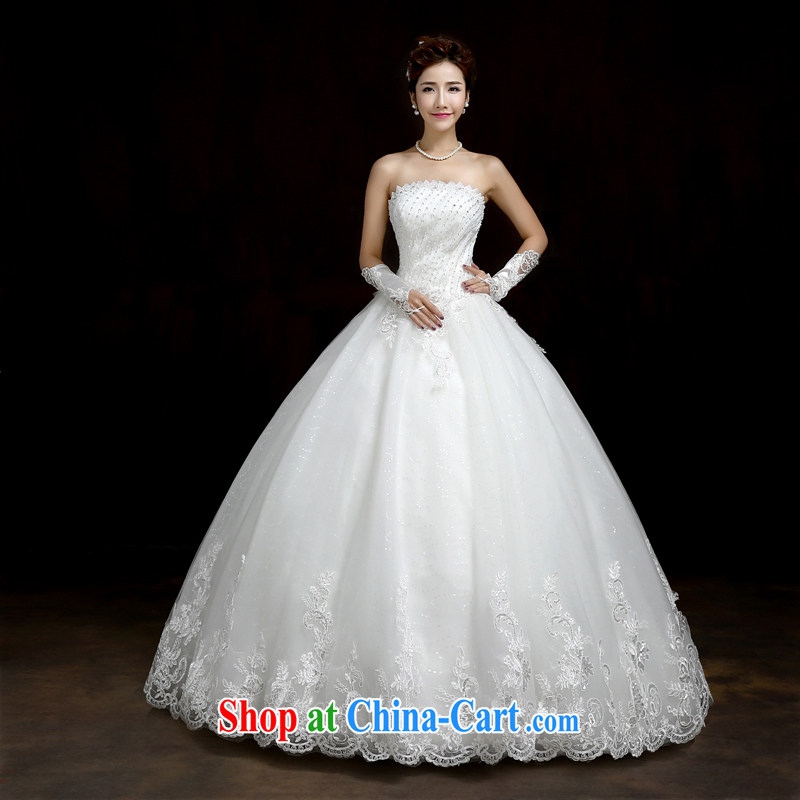 Su Wu edge 2015 New with bare chest marriages White Graphics thin wedding dresses Korean Princess shaggy dress girls white XL