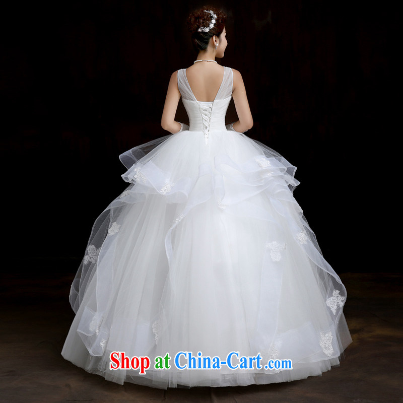 Su Wu edge wedding dresses new 2015 Korean double-shoulder wedding dresses with graphics thin large, customized pregnant women wedding white XL, Su-hsiang, leading edge, and shopping on the Internet