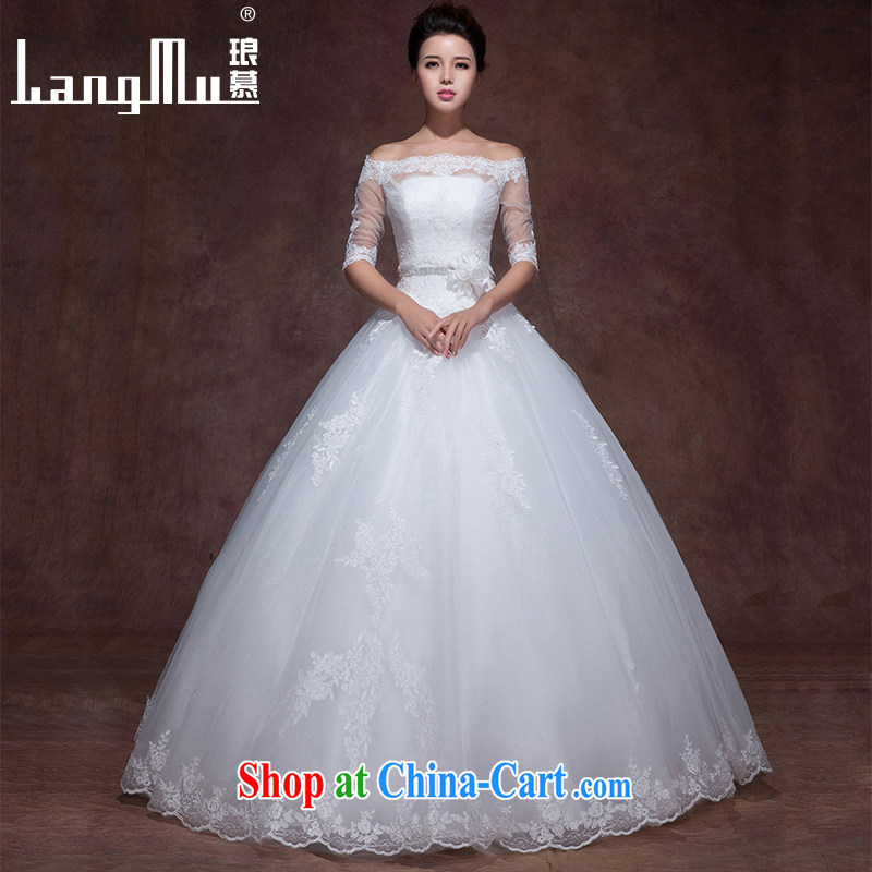 In Luang Prabang in 2015 OF NEW FIELD shoulders and elegant minimalist wedding dresses lace, drill a strap with wedding popular Mary Magdalene, chest, a senior custom