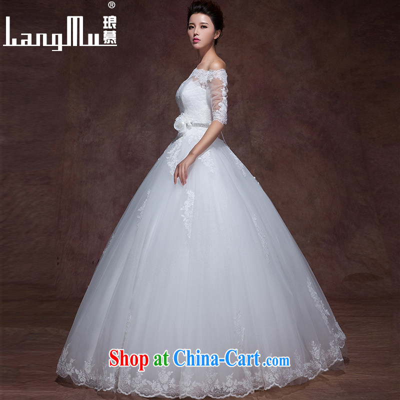 In Luang Prabang in 2015 OF NEW FIELD shoulders and elegant minimalist wedding dresses lace, drill a strap with wedding popular Mary Magdalene, chest and a advanced customization, Luang Prabang, and shopping on the Internet