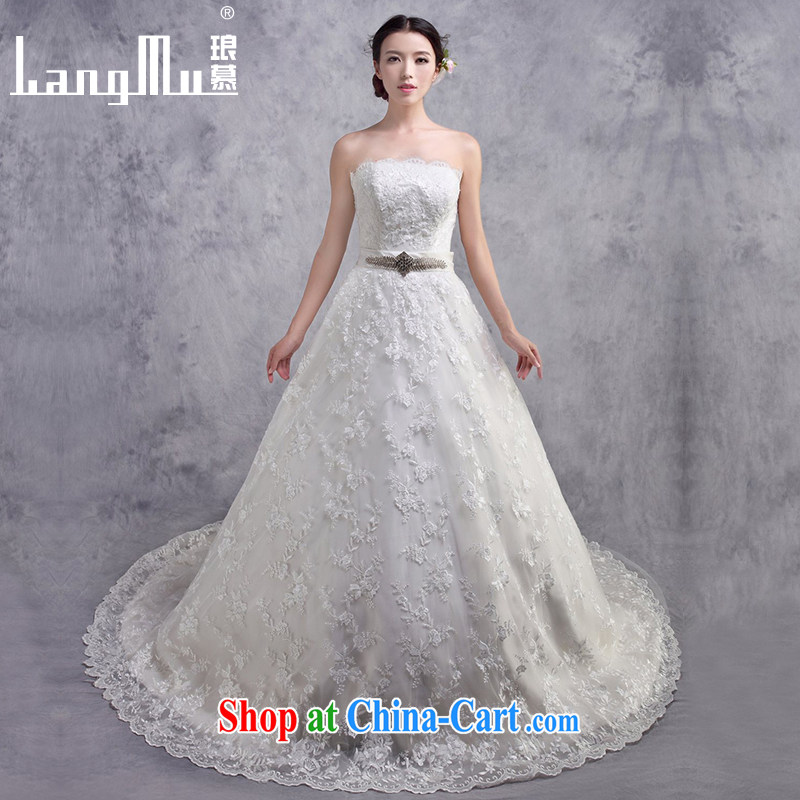 The lang 2015 new wedding dresses lace bare chest cultivating high-tail A Field wedding customized advanced customization
