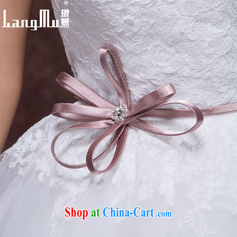 Luang Prabang in autumn 2015 new stylish simplicity and bow-tie point drill lap erase chest A swing with yarn wedding dresses white advanced customization of Luang Prabang, online shopping