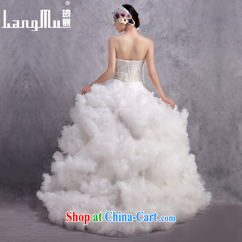 In Luang Prabang in 2015 OF NEW bare chest wedding dresses luxurious High-tail cloud dance of flowers custom white advanced customization of Luang Prabang, online shopping