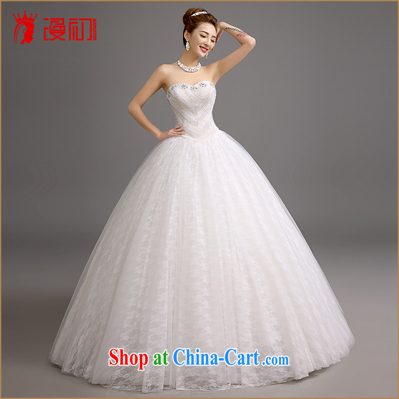 Early definition 2015 new wedding Korean Korean version wiped his chest, wedding only the manual staple Pearl lace wedding white. Contact customer service, early definition, shopping on the Internet