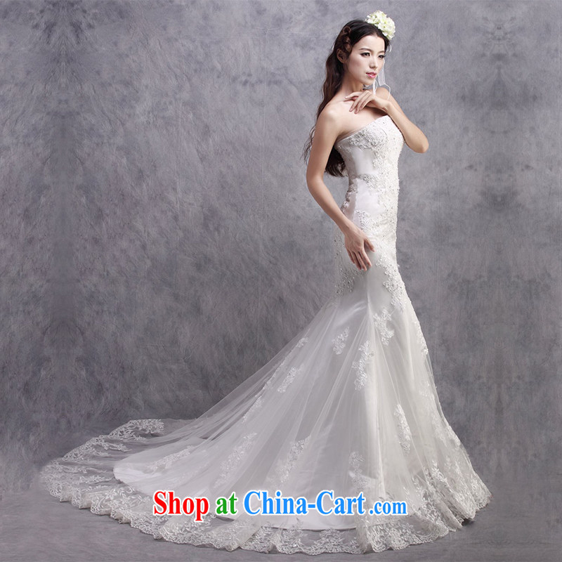 In Luang Prabang in 2015 of new wedding dresses Korean Beauty field shoulder Palace retro fashion sense of bride-tail wedding white advanced customization, Luang Prabang, and shopping on the Internet