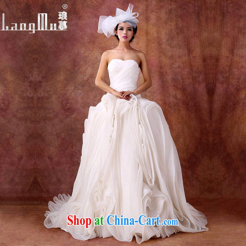 In Luang Prabang in 2015 of new wedding dresses bare chest tail strap wedding vera Wang style shaggy custom Wei m White advanced customization