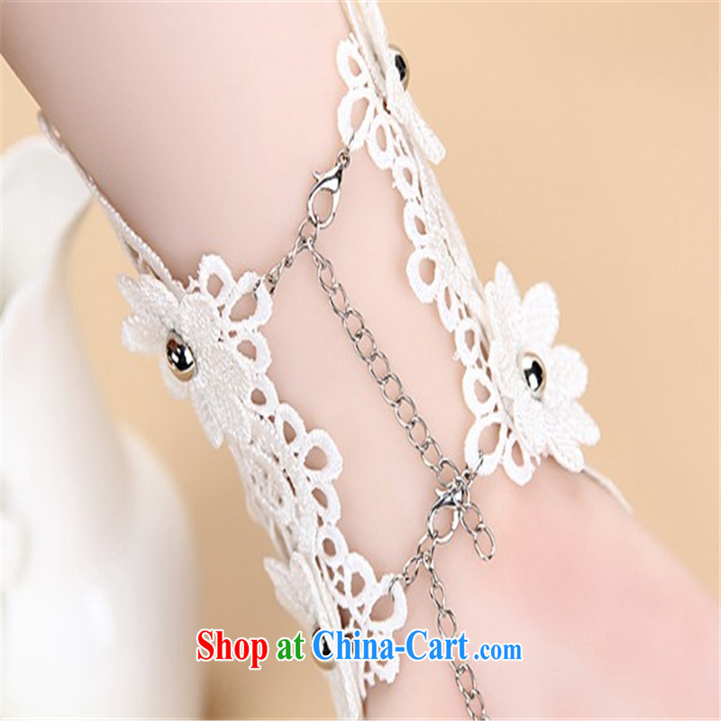 The Hamilton Park Cisco (cchappiness) bridal wedding wedding accessories exquisite antique lace lace-gloved hand chain wedding with only white, code, Han Park (cchappiness), shopping on the Internet