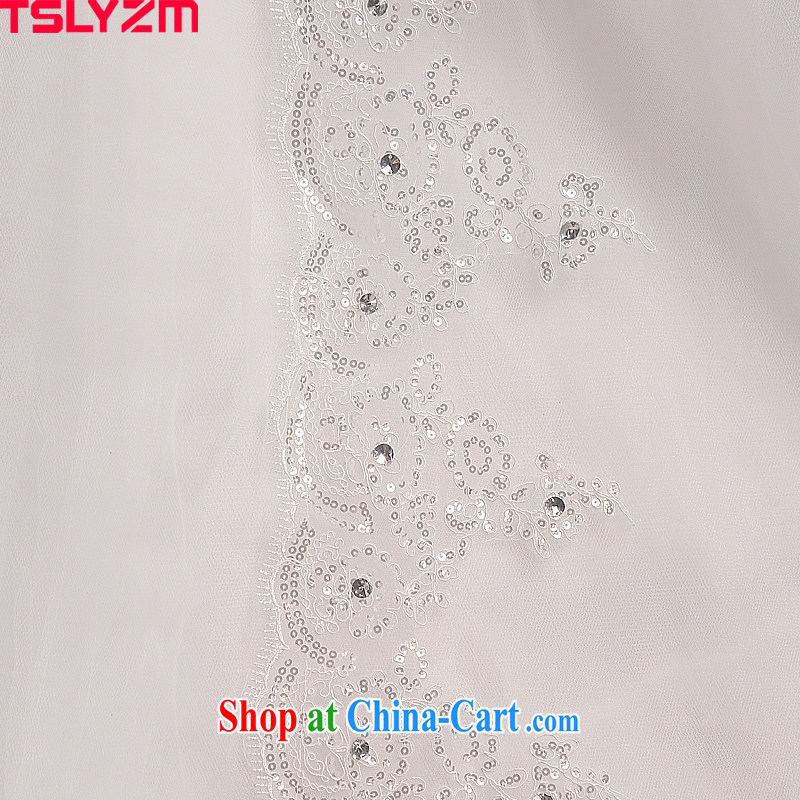 Bride Tslyzm wipe the chest tail wedding dresses 2015 Spring Summer parquet water drilling long drag to cultivating graphics thin wedding dress 120 CM trailing white XL, Tslyzm, shopping on the Internet