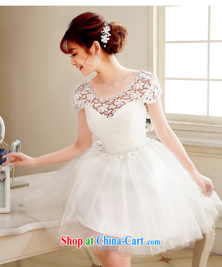 Syria Time marriages, short small white dress package shoulder bridesmaid dress skirt small white wedding dresses short skirt white XXL pictures, price, brand platters! Elections are good character, the national distribution, so why buy now enjoy more preferential! Health