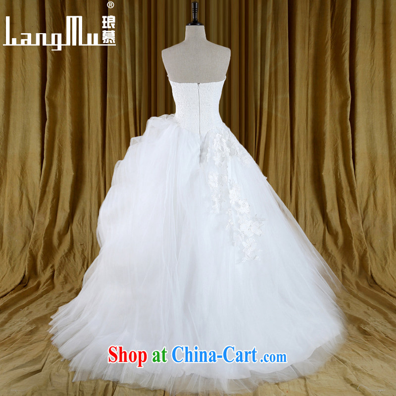 In Luang Prabang in 2015 the new vera Wang new design cascading lace bare chest cascading tail wang Wei wedding dresses white advanced customization of Luang Prabang, shopping on the Internet