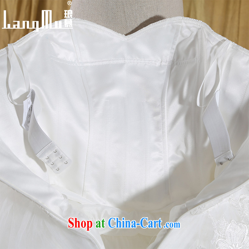 In Luang Prabang in 2015 the new vera Wang new design cascading lace bare chest cascading tail wang Wei wedding dresses white advanced customization of Luang Prabang, shopping on the Internet