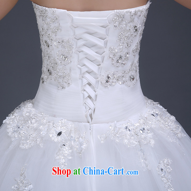 The Vanessa wedding dresses new wedding white bare chest stylish Korean wedding dress Princess tie with lace wedding bridal marriage larger graphics thin white long wedding dress Princess XXL, Vanessa (Pnessa), and, on-line shopping