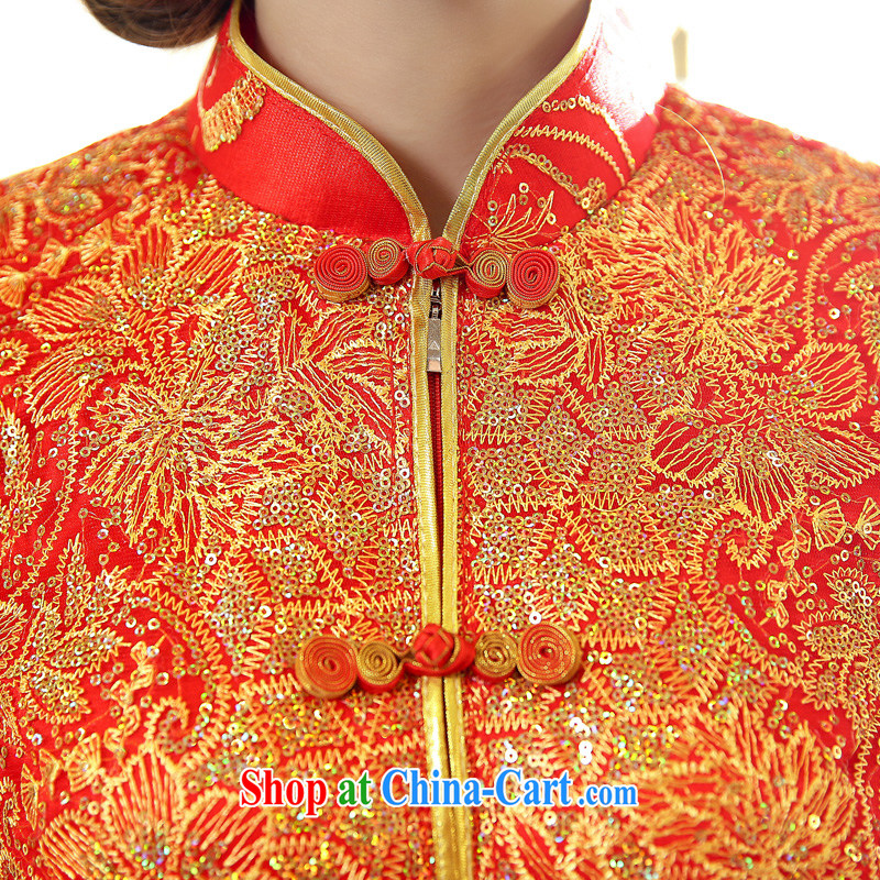 of the oak 2015 spring new cultivating ethnic wind long, two-piece dresses, Chinese wedding dresses female D 503,072 red XXXL, of the oak, and shopping on the Internet