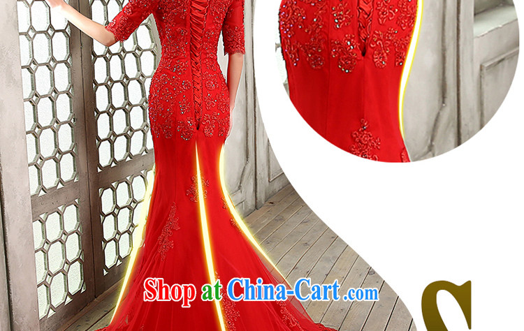 Honey, bride red crowsfoot wedding tail tied with Korean word for shoulder lace larger graphics skinny tail crowsfoot wedding red XXL pictures, price, brand platters! Elections are good character, the national distribution, so why buy now enjoy more preferential! Health