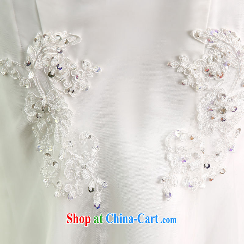 Honey, bride wedding tail 2015 new crowsfoot wedding a field shoulder collar elegant Korean fashion, the cuff, wedding white XL, honey, bride, shopping on the Internet