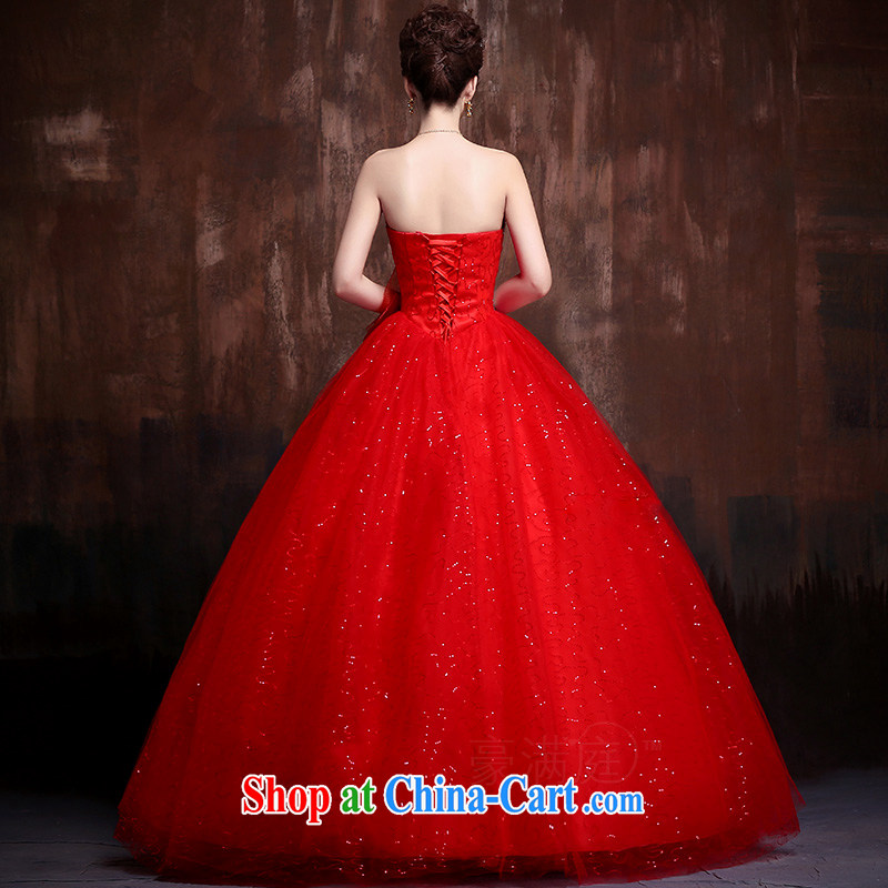 2015 new lace flash drill shoulder strap with skirts Princess bride wedding wedding dresses J 0014 red XL, her spirit, and shopping on the Internet