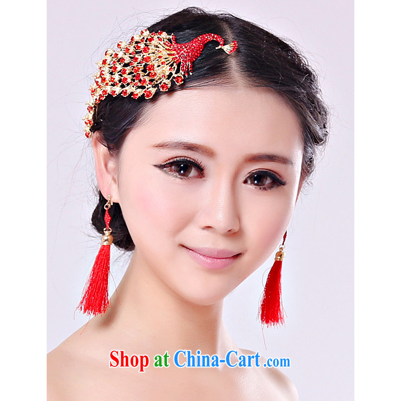 Syria Time 2015 New Red bridal crown and ornaments wedding dresses jewelry accessories Crown wedding jewelry hair accessories kit, the time, and shopping on the Internet