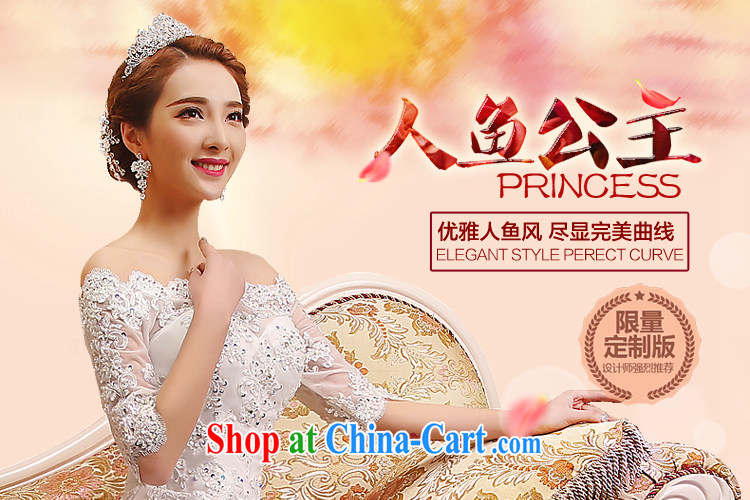 2015 Tslyzm the waist a Field shoulder crowsfoot wedding dresses tail spring and summer new, satin, cuff drill cultivating lace skirt white XXL pictures, price, brand platters! Elections are good character, the national distribution, so why buy now enjoy more preferential! Health