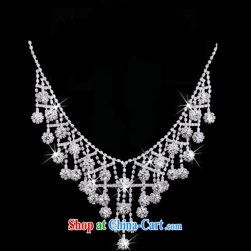 Time Syria Luxury European-style Crown necklace earrings 3-piece kit and jewelry wedding accessories bridal wedding service performed cosmetic and Jewelry ornaments wedding jewelry gift box 3 piece set, the time, and shopping on the Internet