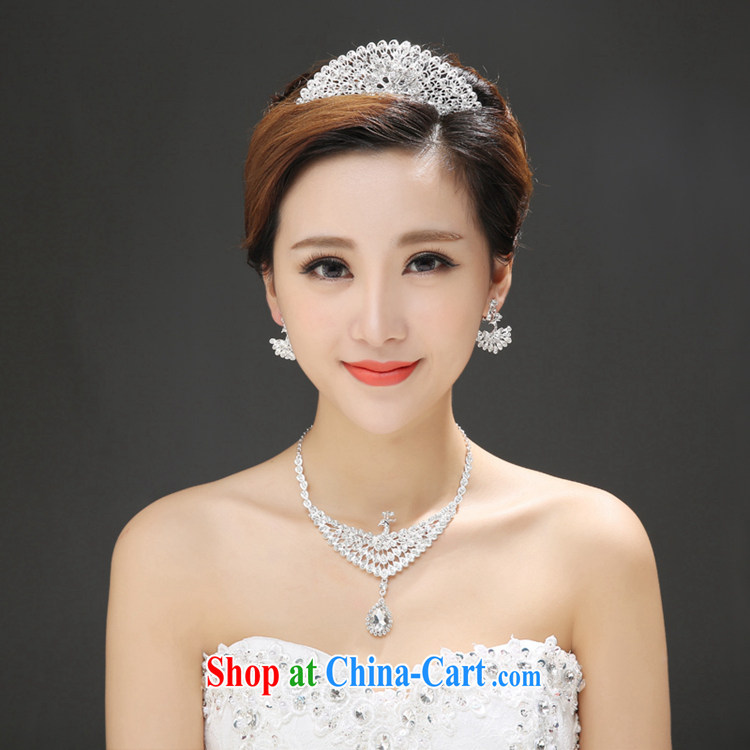 Time his bride's wedding dresses sweet Crown necklace earrings 3-piece kit Peacock head ornaments and jewelry hair accessories wedding accessories gift set 3 piece set of pictures, price, brand platters! Elections are good character, the national distribution, so why buy now enjoy more preferential! Health
