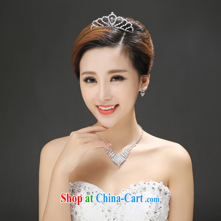 Time his new bride marriage Crown necklace earrings diamond silver necklace luxury combined wood drill wedding accessories jewelry gift set 3 piece set of pictures, price, brand platters! Elections are good character, the national distribution, so why buy now enjoy more preferential! Health