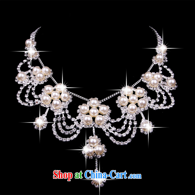 Time his wedding package bridal accessories Korean married pearl necklace earrings wedding accessories jewelry marriages the pearl water drilling jewelry necklace earrings, time, and, on-line shopping